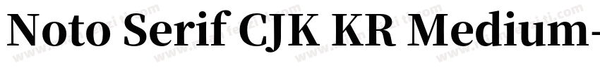 Noto Serif CJK KR Medium字体转换
